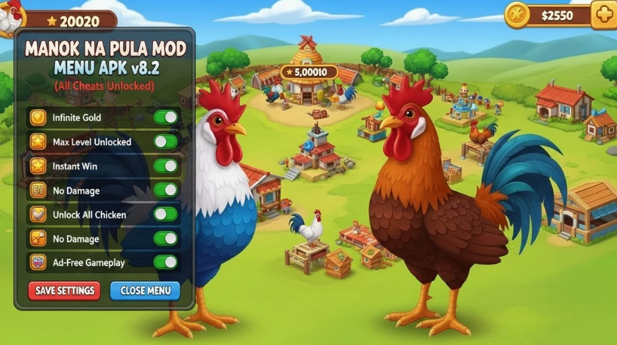 Manok Na Pula MOD Menu APK v8.2 (All Cheats Unlocked)